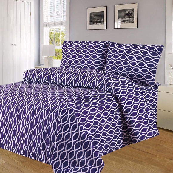 Kate & Co. Other - ✨SALE✨Queen 4pc Purple Loop Bedsheets